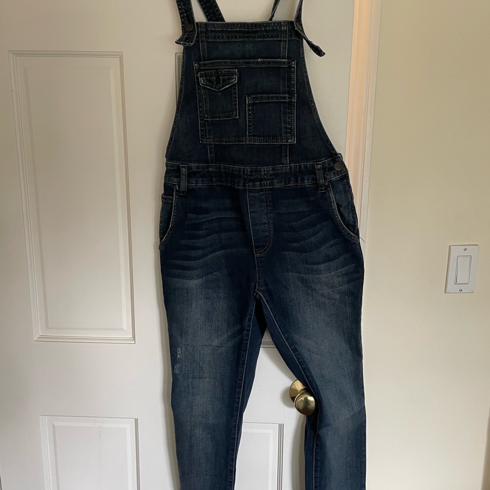Free People overalls, skinny/straight leg size 27